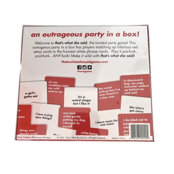 That's What She Said Game -The Hilariously Twisted Party Game Adults Only Sealed - Picture 2 of 6